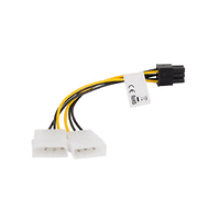Адаптер, Lanberg HDD 2x molex (m/f) 3 pin -> btx 6 pin psu, cable 15cm
